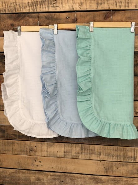 Tek Katlı Fırfırlı Müslin Örtü