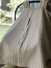 Bej Örgü Gold Mickey Desenli Çift Yönlü Kullanımlı Puset Örtüsü