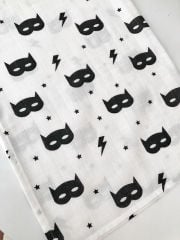 Batman Desenli Tek Kat Müslin Örtü