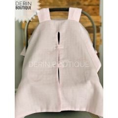 Pembe Gökkuşak Müslin Pembe Müslin Puset Örtüsü