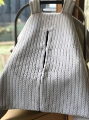 Gri Örgü Gri Poplin Çift Yönlü Puset Örtüsü