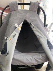 Gri Poplin Puset Çarşafı