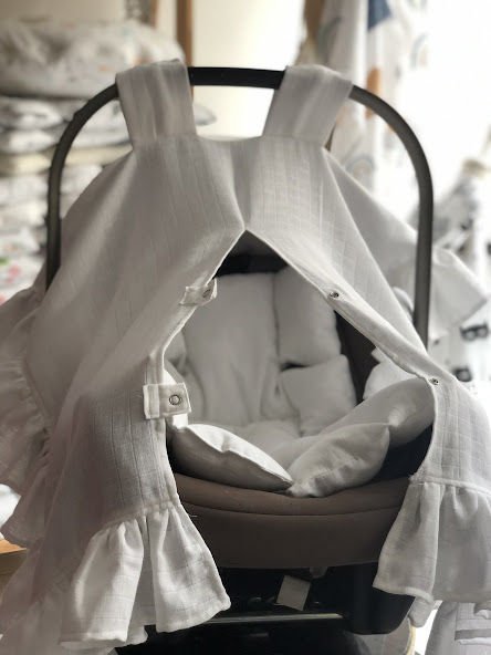 Beyaz Müslin Puset Minderi