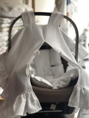 Beyaz Müslin Puset Minderi