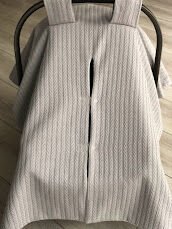 Gri Örgü Doğadaki Ceylan Poplin Çift Yön Puset Örtüsü