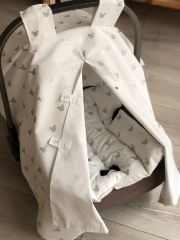 Gümüş Mickey Poplin Puset Minderi