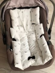 Gümüş Mickey Poplin Puset Minderi
