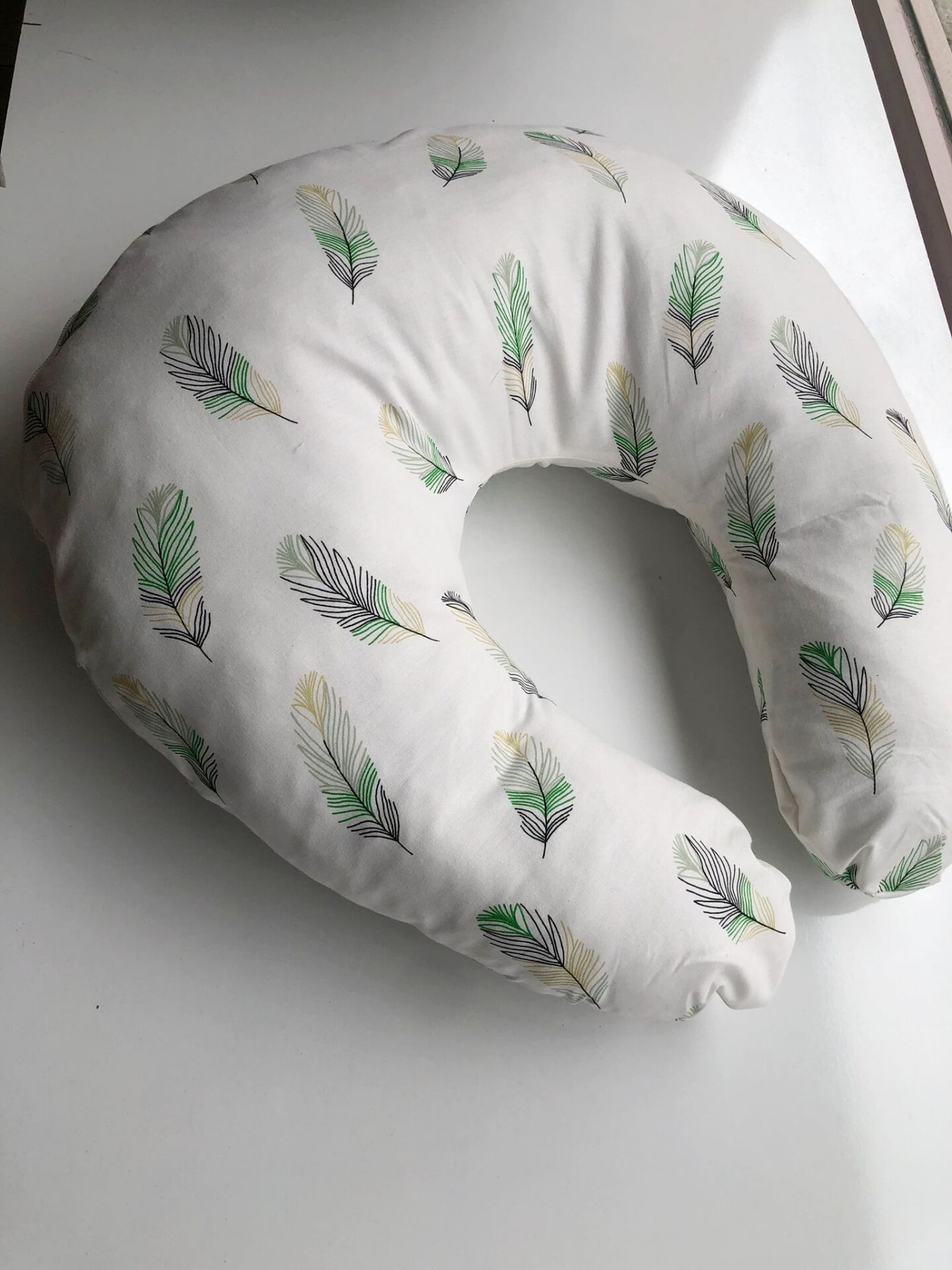 55 Cm Yeşil Tüy Poplin Emzirme Minderi