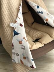 Harry Potter Müslin Bej Örgü Çift Yön Puset Örtüsü