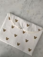 Gold Mickey Poplin Krem Poplin Organizer