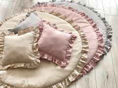 Fırfırlı Oyun Matı ve Yastık Seti