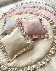 Fırfırlı Oyun Matı ve Yastık Seti