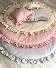 Fırfırlı Oyun Matı ve Yastık Seti