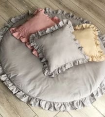 Fırfırlı Oyun Matı ve Yastık Seti