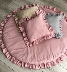 Fırfırlı Oyun Matı ve Yastık Seti