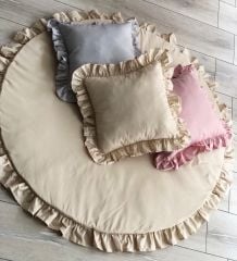 Fırfırlı Oyun Matı ve Yastık Seti