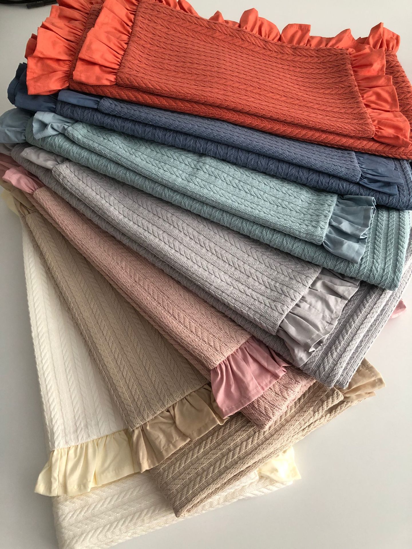 Fırfırlı  Örgü Pike Takımı