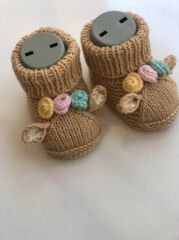 Amigurumi Ceylan Diş Kaşıyıcılı Çıngırak ve Patik Seti