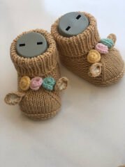 Amigurumi Ceylan Diş Kaşıyıcılı Çıngırak ve Patik Seti