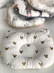 Krem Dama Gold Mickey Poplin Düz Kafa Yastığı