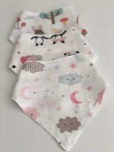 Müslin Önlük Seti Çift Katlı Karışık Desenli