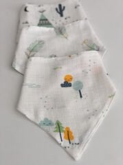 Müslin Önlük Seti Çift Katlı Karışık Desenli