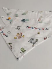 Müslin Önlük Seti Çift Katlı Karışık Desenli