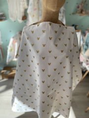 Gold Mickey Desenli Poplin Emzirme Önlüğü