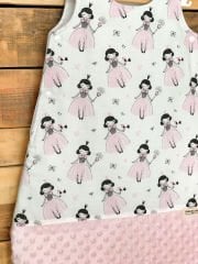 Prenses Poplin Pembe Minky Uyku Tulumu