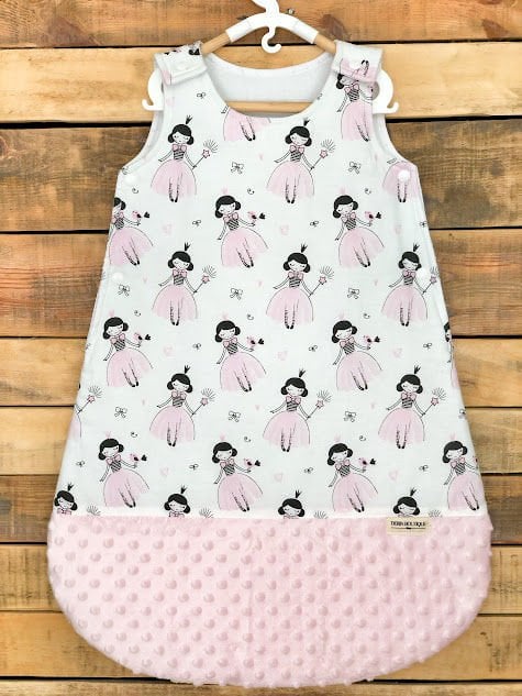 Prenses Poplin Pembe Minky Uyku Tulumu