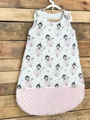 Prenses Poplin Pembe Minky Uyku Tulumu