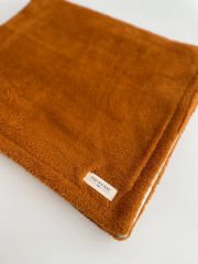 Harfli Poplin Kremit/Taba Welsoft Battaniye