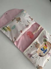 Taçlı Ceylan Poplin Pembe Poplin Organizer