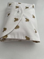 Gold Mickey Poplin Bej Poplin Organizer