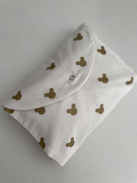 Gold Mickey Poplin Bej Poplin Organizer