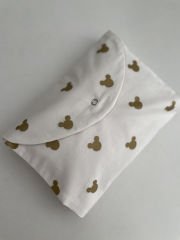 Gold Mickey Poplin Bej Poplin Organizer