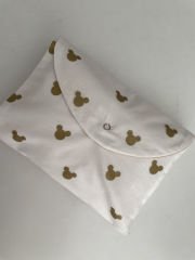 Gold Mickey Poplin Bej Poplin Organizer