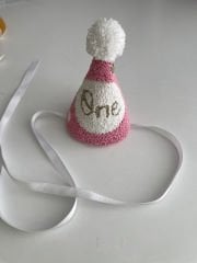 1 Yaş Doğum Günü Pembe Punch Şapka