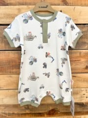 İş Makineleri Desenli Tulum