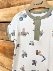 İş Makineleri Desenli Tulum