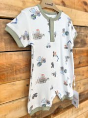 İş Makineleri Desenli Tulum