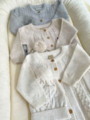 Gri Örgü Desenli Triko Tulum