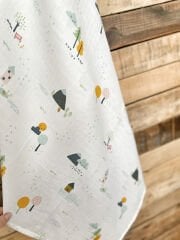 Ağaçlı Orman Desenli Müslin Örtü