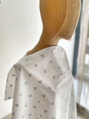 Gümüş Mickey Poplin Emzirme Önlüğü