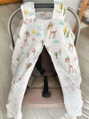 Taçlı Ceylan Müslin Puset Örtüsü