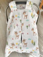 Taçlı Ceylan Müslin Puset Örtüsü