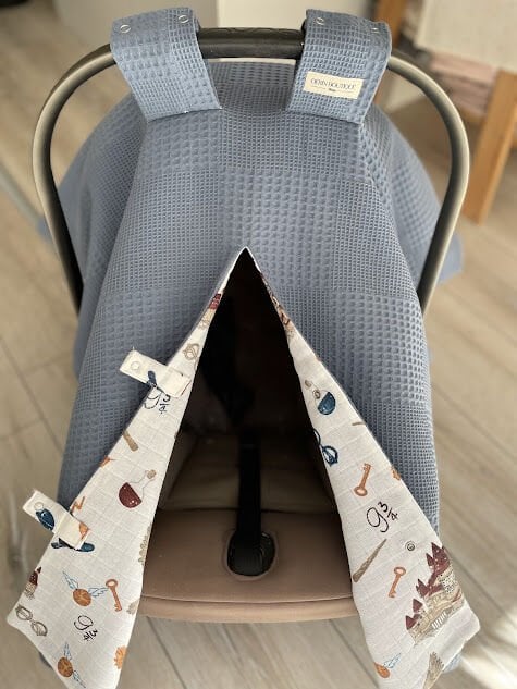 Denim Mavi Dama Harry Potter Müslin Çift Yön Puset Örtüsü