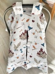 Denim Mavi Dama Harry Potter Müslin Çift Yön Puset Örtüsü
