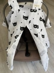 Batman Desenli Müslin Puset Örtüsü
