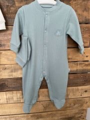 Pamuk Nakışlı Tulum Petrol Renk